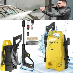 1800W 1.6GPM Electric Power Washer with 3-in-1 Nozzle, Adjustable Spray Gun for Garden/Driveway/Deck Cleaning, High Pressure