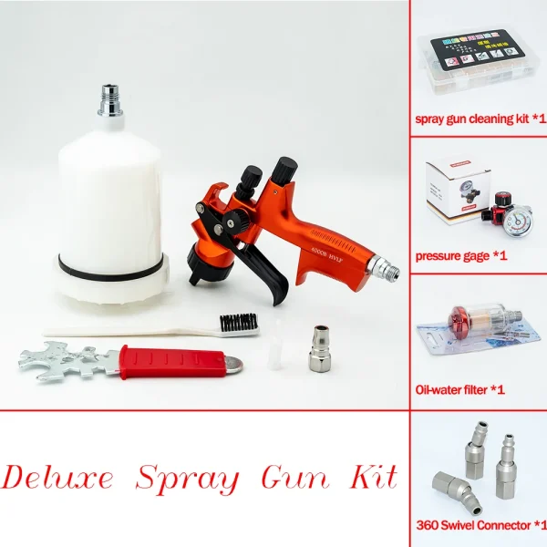 High Quality 4000B HVLP Spray Gun 1.3mm Stainless Steel Nozzle Atomization Professional Sprayer Paint Airbrush For Car Painting - Image 4