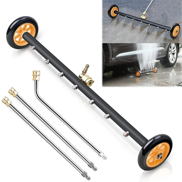 22 Inch Pressure Washer 1/4 Quick Connector Water Broom Under Car Chassis Floor Wash 4000 PSI Car Chassis High Pressure Washer - Image 2