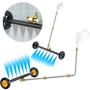 22 Inch Undercarriage Surface Cleaner Extendable 3-Wand Car Chassis High Pressure Washer 4000 PSI Cleaning Water Broom